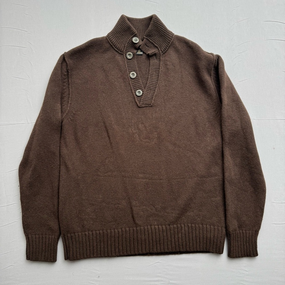 Banana Republic Lambswool Cashmere Sweater Mens Size Large Brown
